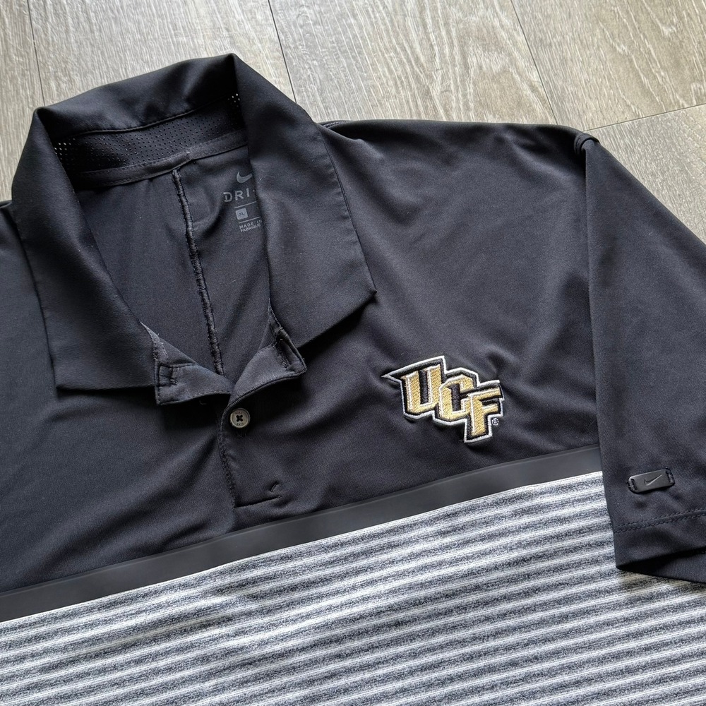 Nike Black and Gray UCF Polo Shirt